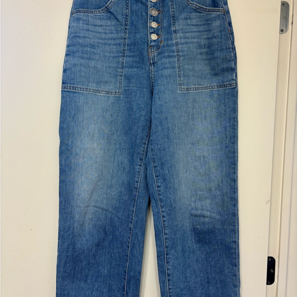 Perfect condition!  Veronica Beard Crosbie Crop Wide Crop High Rise Jeans